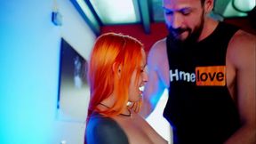 I destroy a redheaded MILF after recording a podcast. HARDCORE DEEPTHROAT!!
