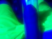 pumped up dick blue light yellow shorts glow cockring #1
