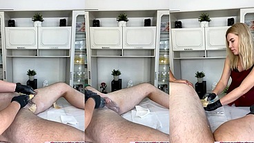 Video-lesson of classic depilation of men's bikini