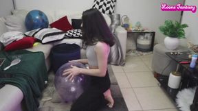 Popping helium balloons