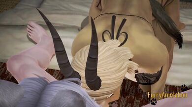 Rough 3D furry hentai creampied by paws