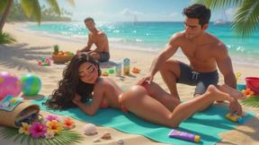 Secret Summer Heat in the Beach House Jacuzzi with My Partner s Closest Friend AI generated