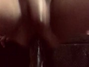 Watch my Big Dick Dance and drip cum While I ride a massive 16” Dildo