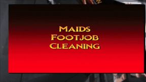 Maids Footjob Cock Cleaning