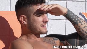 Devin Franco bends over for Alex Inks raw tool to plow him