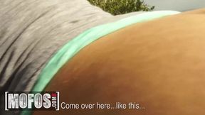 Vintage Mofo - Blonde Jenna Strays From The Trail, Unleashes Her Boobs On A Random Guy