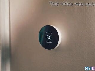 Small stepdaughter Sky Wonderlands remote of her sex toy got into large bazookas mother i'd like to fuck stepmoms Lexi Lunas hand and that babe walks in just when this babe orgasmed