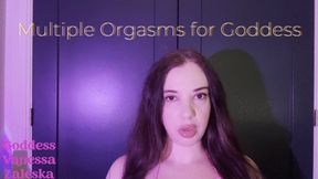 Cum Twice For Goddess - multiple orgasms, joi, cum for me, multiple cumshots, jerk off instruction with Goddess Vanessa Zaleska