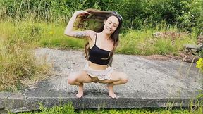 OUTDOOR PEE, MASTURBATION AND WATER FUN