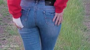 Sloppy wife outdoors in public: 'Give head' till I nut on her face
