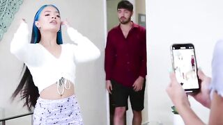 Creepy stepbrother uses sisters as sex vibrators