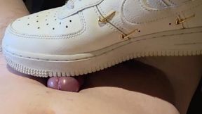 mistress NIKE AF1 sneakers shoejob POV