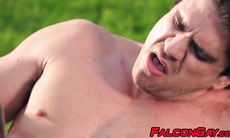 Serg Shepard and Hugs Kandelas score outdoor bareback goal after soccer match