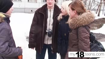 Young Babe's Rough Orgy for Cash - Deepthroat & Facial Frenzy