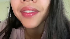 18 Year Old Screams for Your Cum in Her Throat Closeup