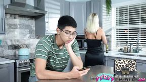 Mom blows and bonks grandson till he shoots it early amidst her plush physique