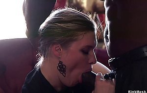 Slaves suck and fuck huge dicks