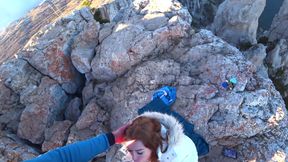 Risky  fuck on a cliff