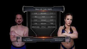 carmen valentina vs slave fluffy mixed wrestling