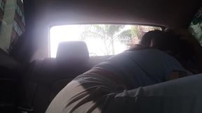 Colombia GF moans while getting fucked with scissors during a messy public