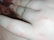 Teasing my pussy befor going to work
