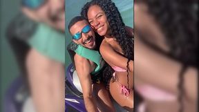 Hot brazilian girl cheats on her man with a jetski instructor during their ride POV