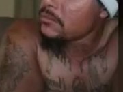 Hot Latino Daddy Stroking His Cock and Cums Hard On Desk