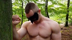 Maskurbate - Athletic Pale Dude Jerks Off in The Forrest