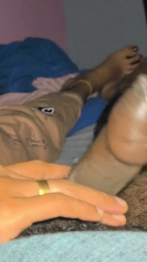 Big Cock Play Wife Playing with Big Cock Trying to Cum