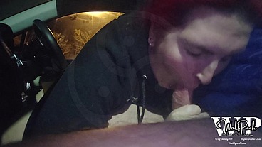MtF Asian redhead transsexual shemale trap cum dump ImpregnableLexa sucks Daddy Dominant WolfDaddy901 in car at public rest area