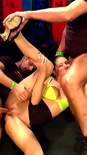 Ggg - Stepmom with Big Tits Sucks off Muscular Stepbrother - Gangbang Adventure Begins