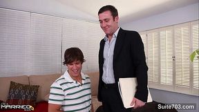 Married hunk gets fucked by a gay