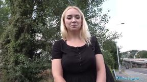 blonde teen Russian fucked outside
