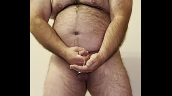 Anal Steve in hot pink thong with ball weights showing off his ass and his ability to eat his own cum!