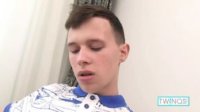Horny Cute Hunk Aaron A Rubs His Boner And Pokes His Ass!
