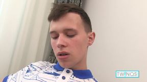 Horny Cute Hunk Aaron A Rubs His Boner And Pokes His Ass!