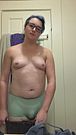 Trans girl changing and teasing