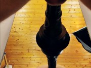Puppy moans and writhes while Mr Hankey Centaur L milks precum and goes deeper and deeper