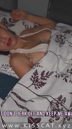 Day 1 - First Share Bed. Step Son Dreams of Fuck Step Mom, but Unexpected to Cum Inside!