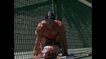 Pretty girl gets fucked  on her wet pussy and tight asshole on a tennis court