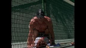 Pretty girl gets fucked  on her wet pussy and tight asshole on a tennis court