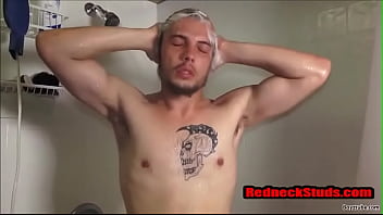 Redneck gets his ass cleaned for some cock- RedneckStuds.com