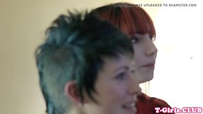 Alt les tgirl straponfucked by redhead babe
