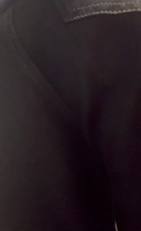 Solo girl shows off her jean-fitting butt and face farts