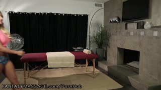 FantasyMassage Busty Blonde Relieves 2 Dicks