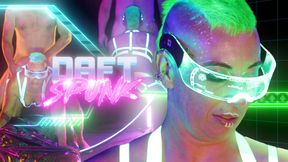 Blacklight cock sucking, backshots, and a cyber slut facial