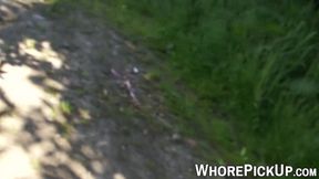 Street hooker gets big cock for money