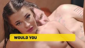 Pretty brunette Chloe Heart was done with her BF and sucked his daddy's big cock