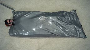 Gray vacuum bed with mask balls and gag