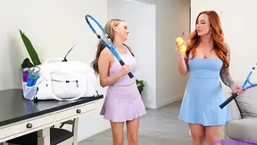 Stepson mans up for stepmom and friends.